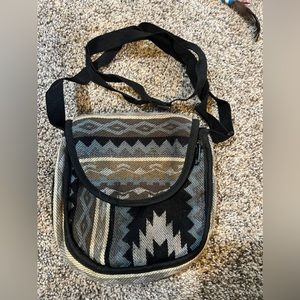 native print shoulder bag